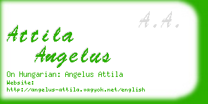 attila angelus business card